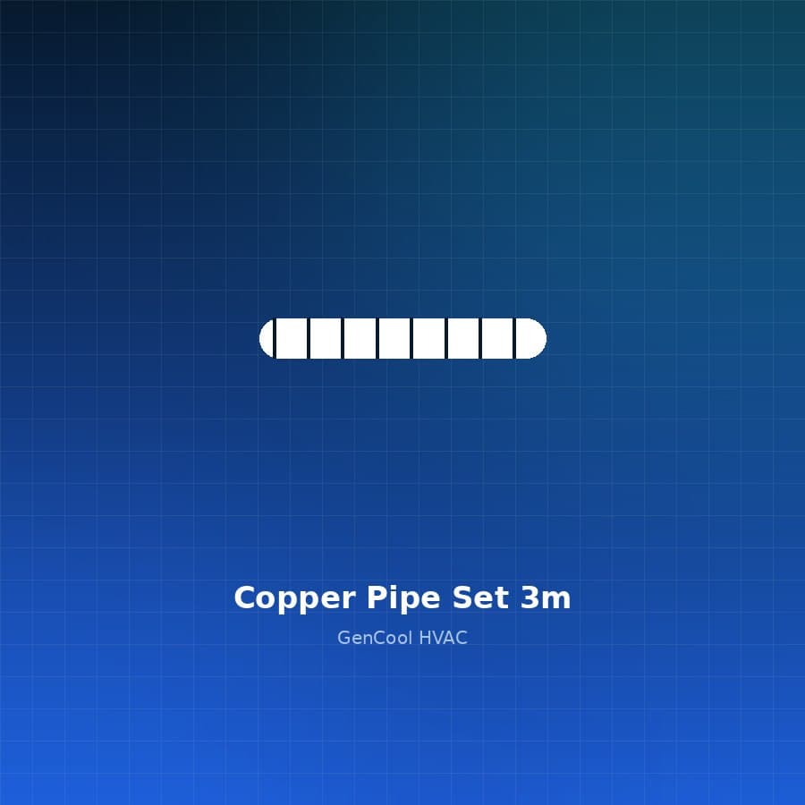 Copper Refrigerant Pipe Set (3m)
